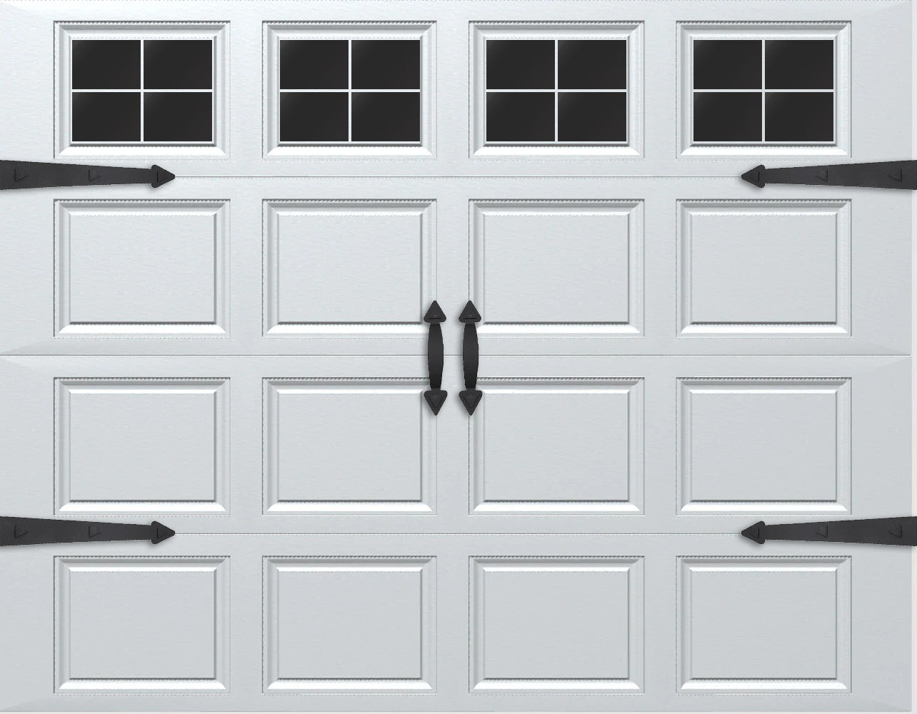 Complete Garage Accent Set Hinges, Handles & Windows (22-PCS) Prestige Garage Designs
