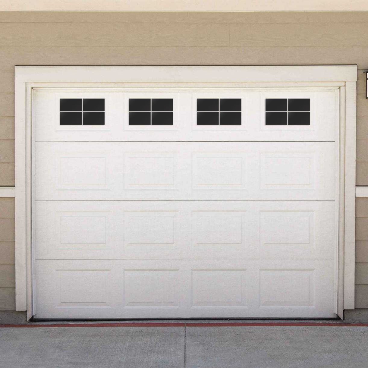 Magnetic Window Accents Faux Garage Window Set (16-PCS) Prestige Garage Design