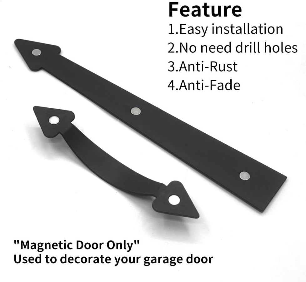 Magnetic Garage Accents Decorative Hardware Set (6-PCS) Prestige Garage Designs